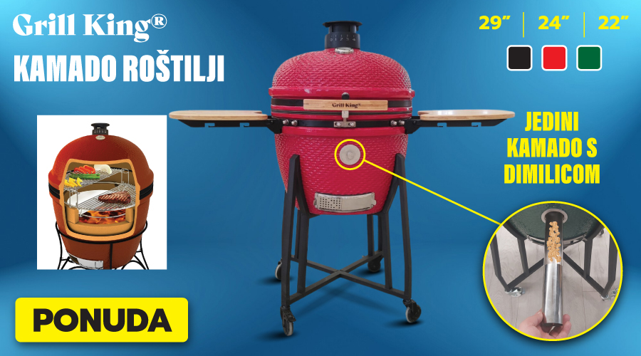 Grill King Kamado najpovoljniji kamado roštilj s dimilicom