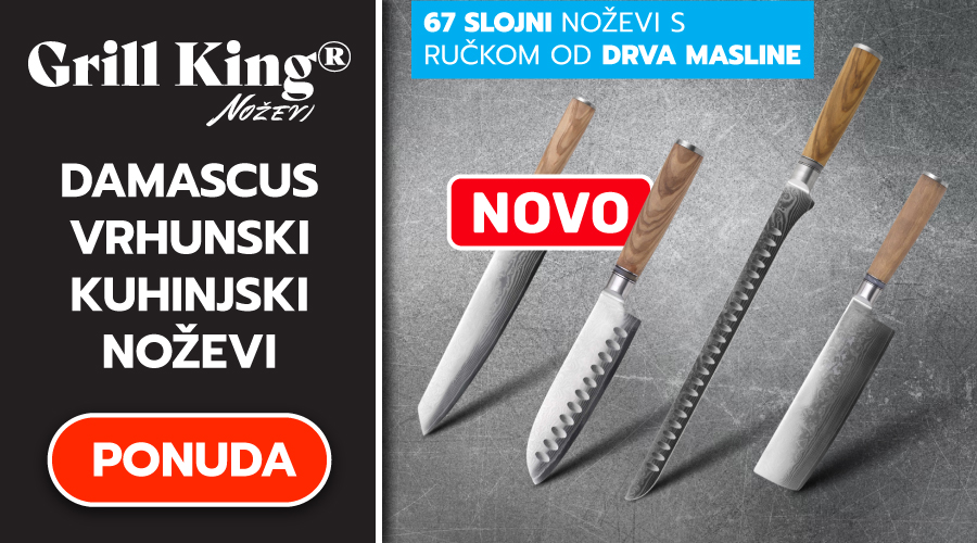 Grill King Damascus vrhunski kuhinjski noževi