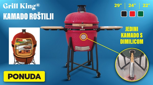Grill King Kamado najpovoljniji kamado roštilj s dimilicom
