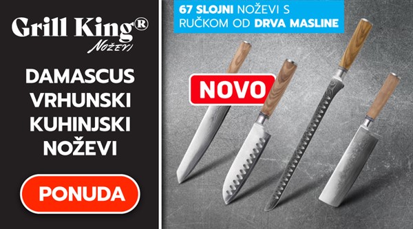 Grill King Damascus vrhunski kuhinjski noževi